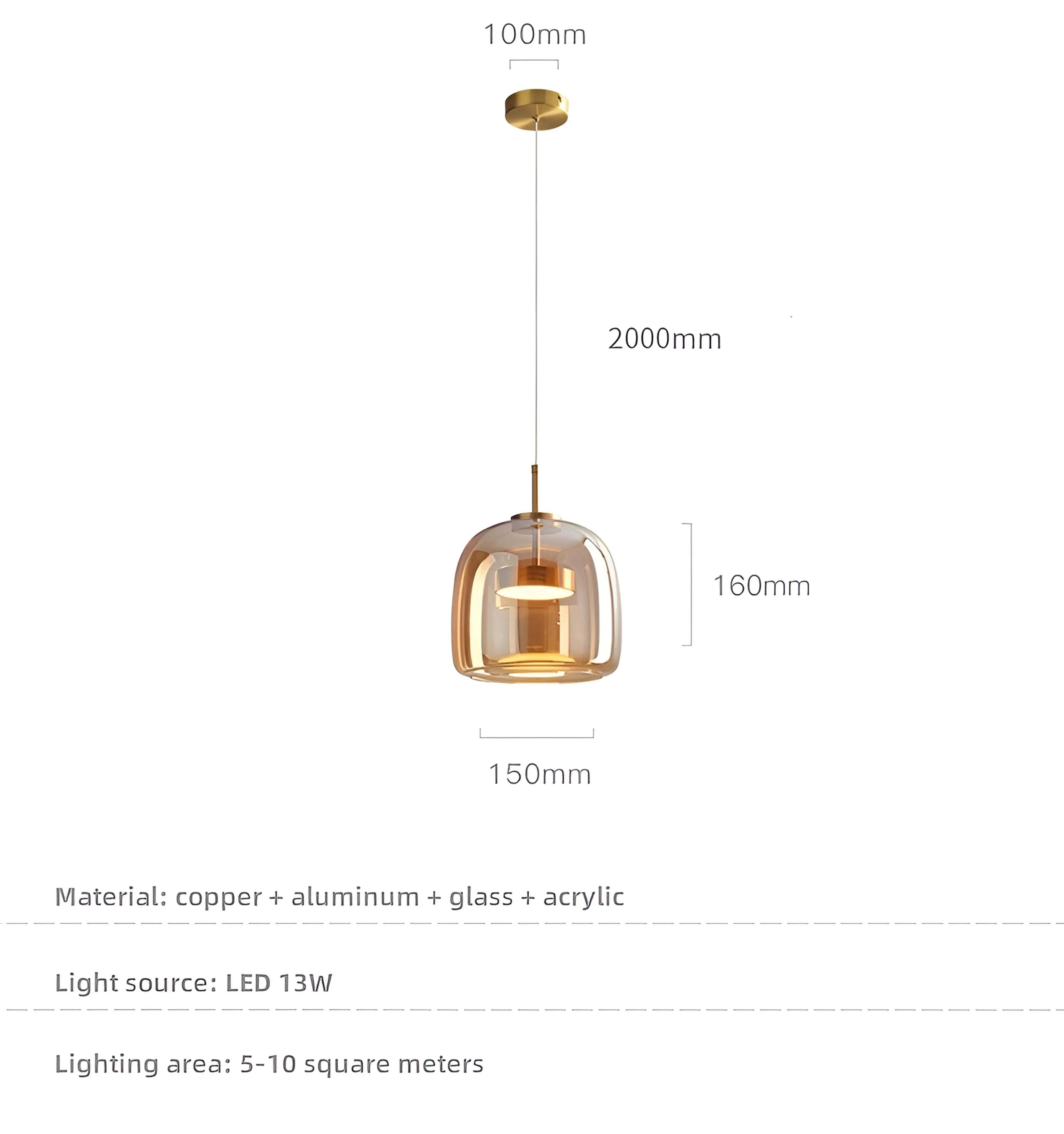 Nordic Glass Apple Pendant Light - Auraolight