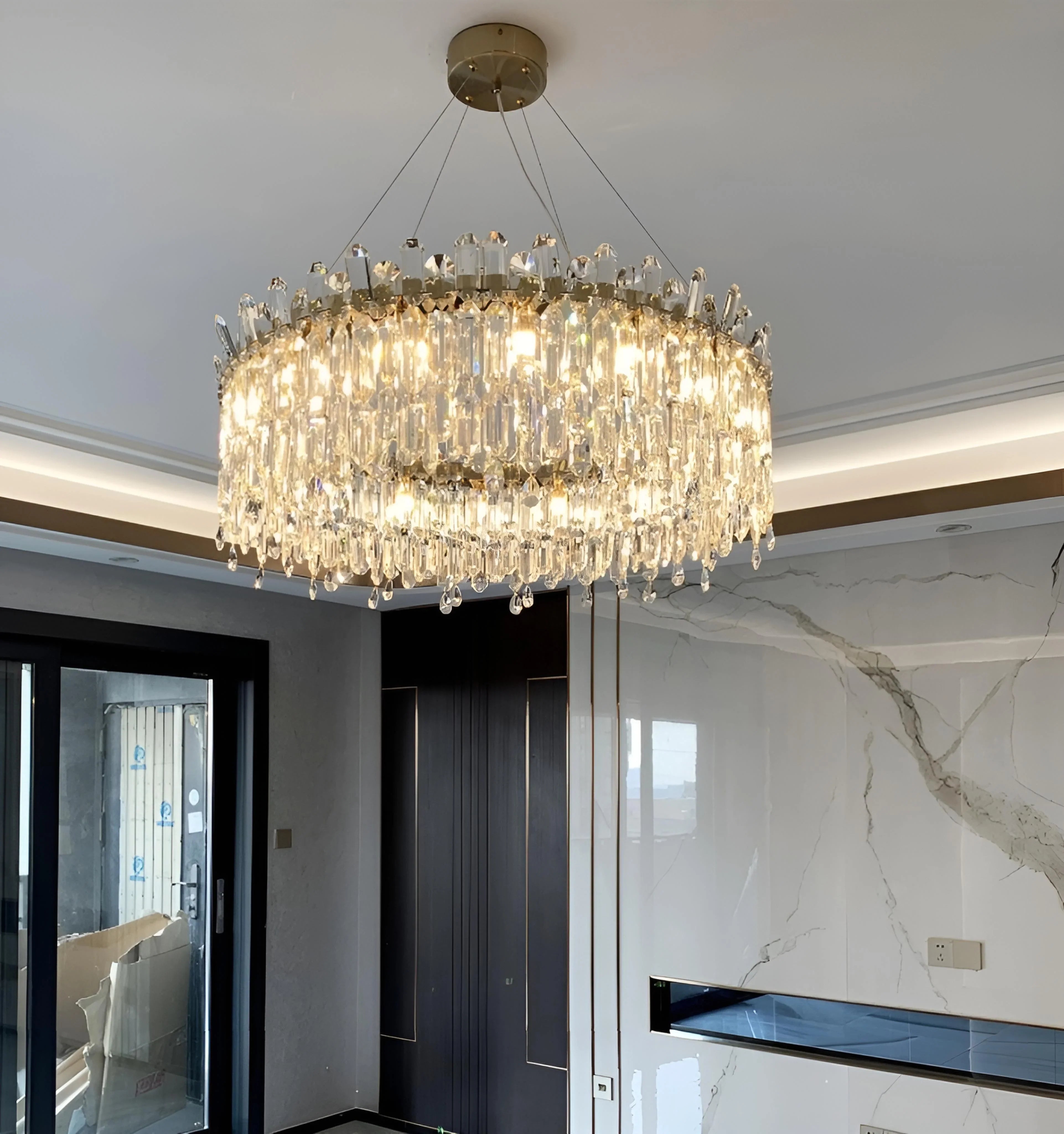 Serena Crystal Chandelier - Auraolight