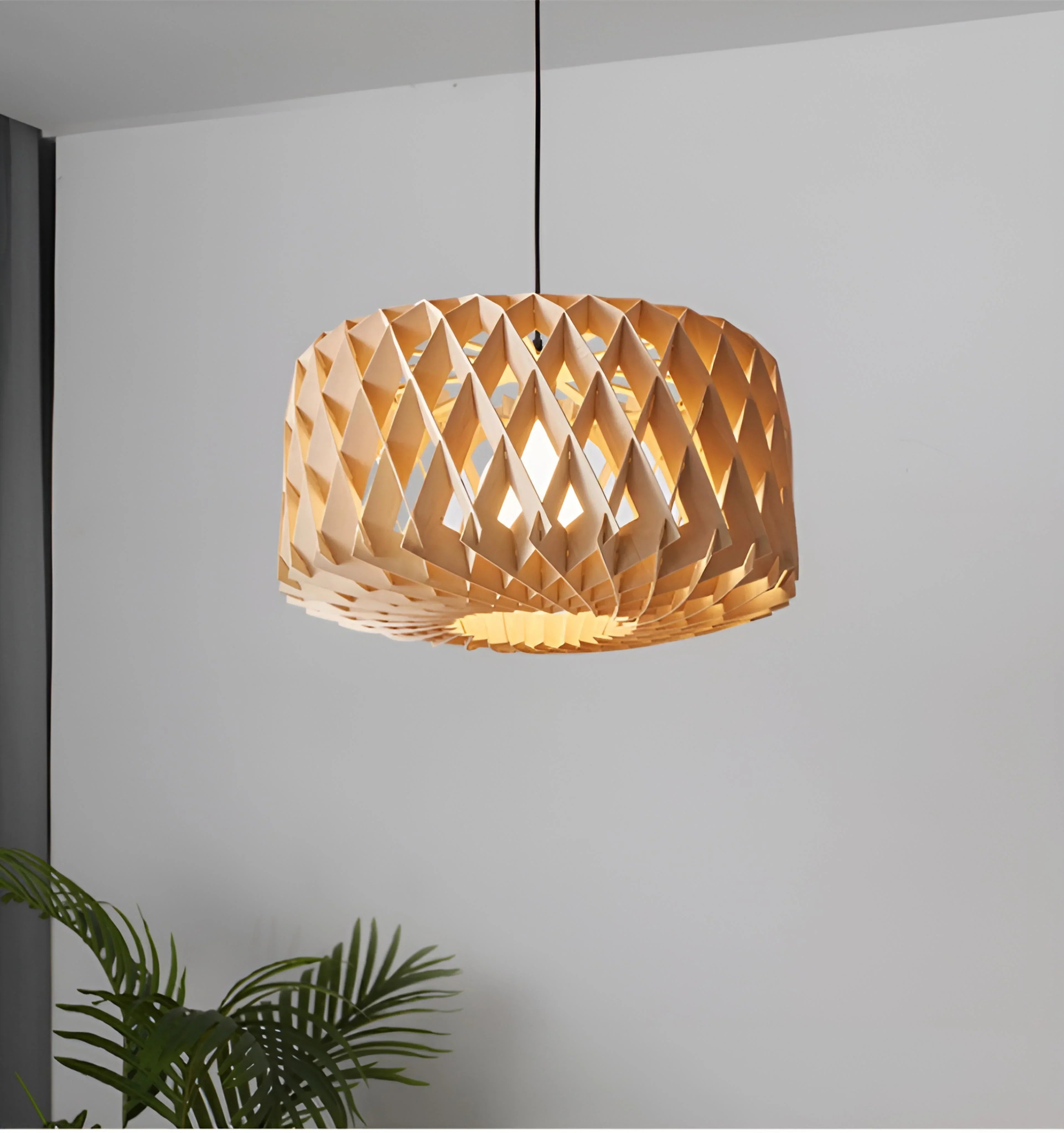 Soreluna Wood Pendant Light - Auraolight