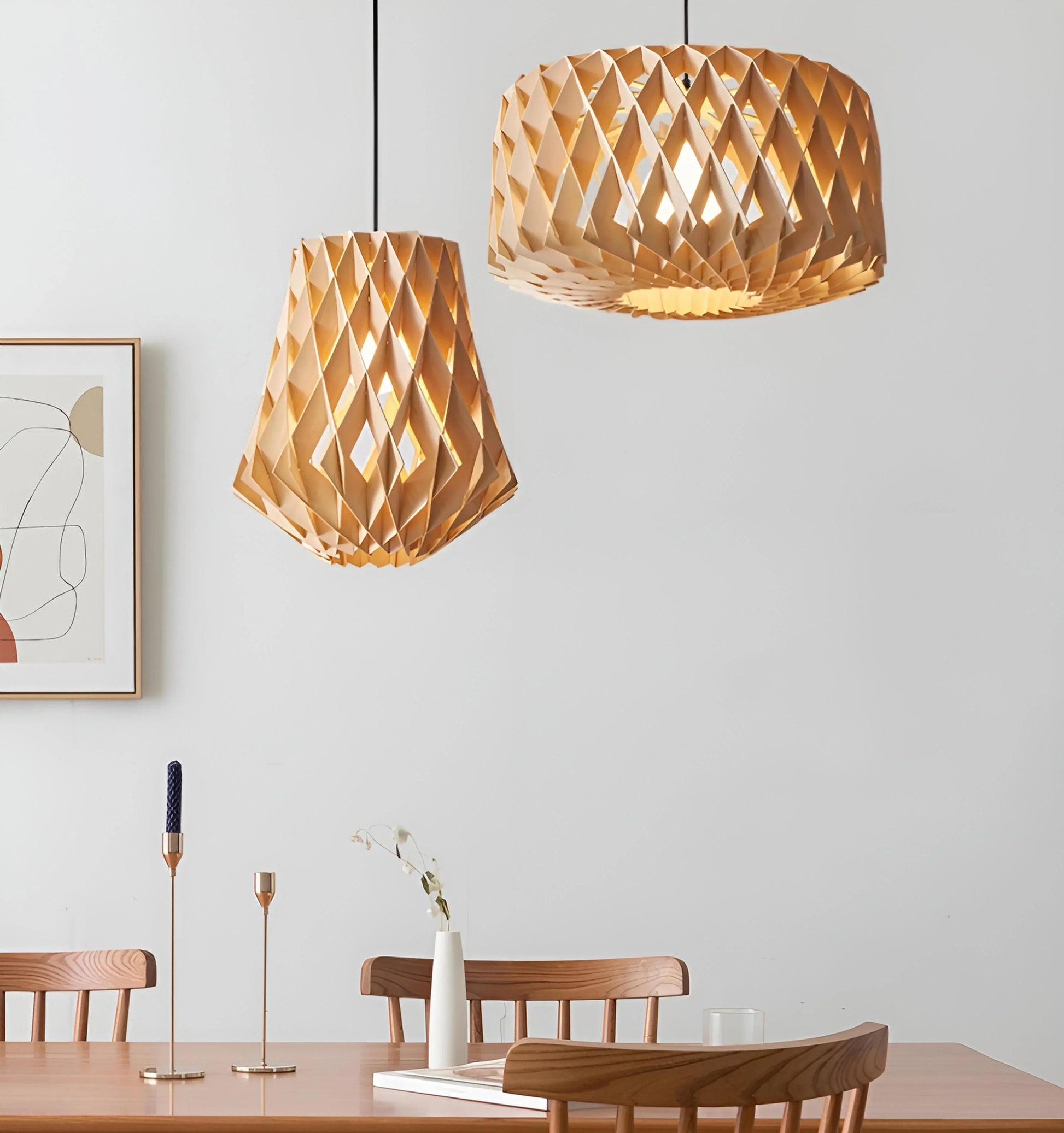 Soreluna Wood Pendant Light - Auraolight
