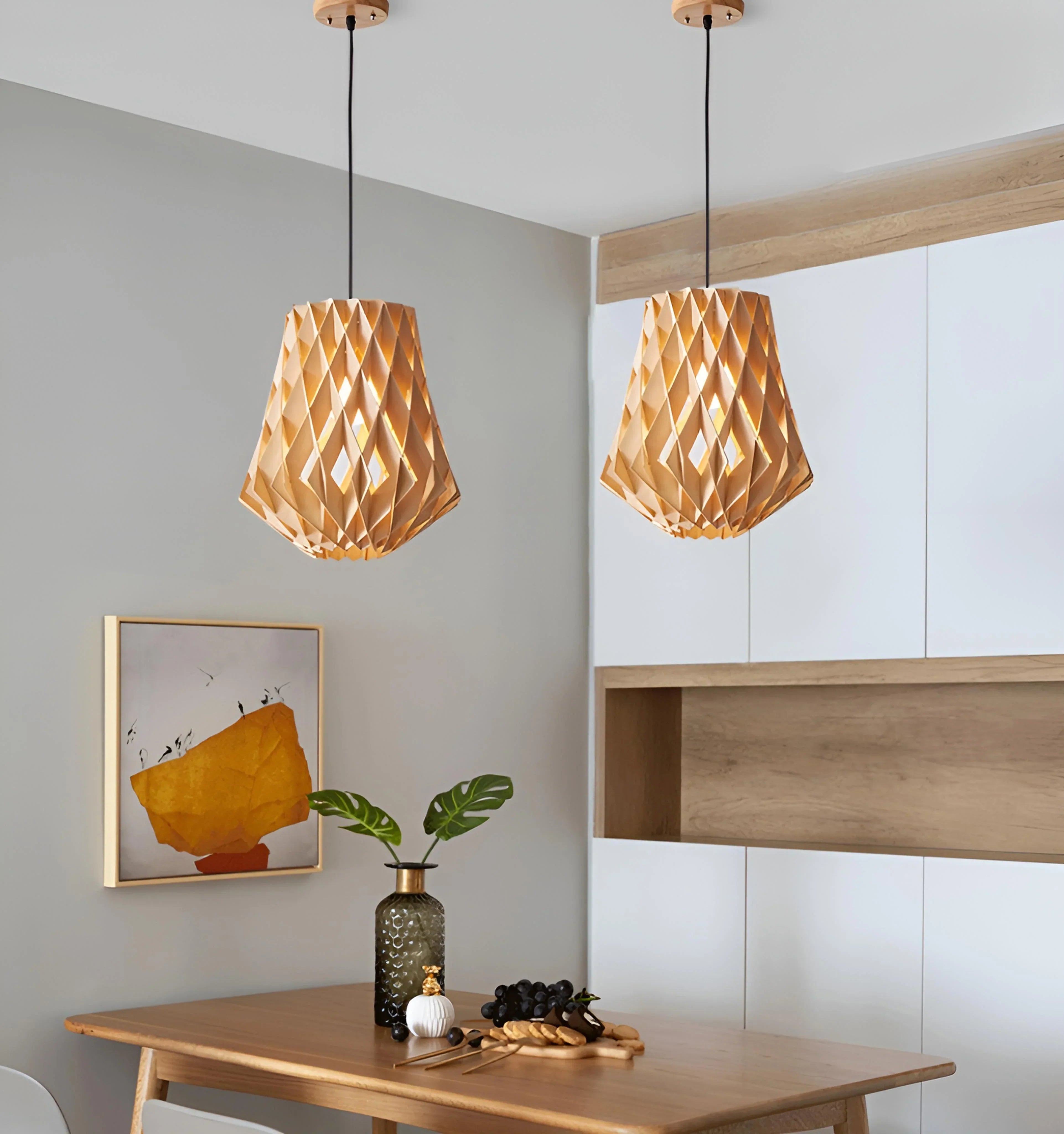 Soreluna Wood Pendant Light - Auraolight