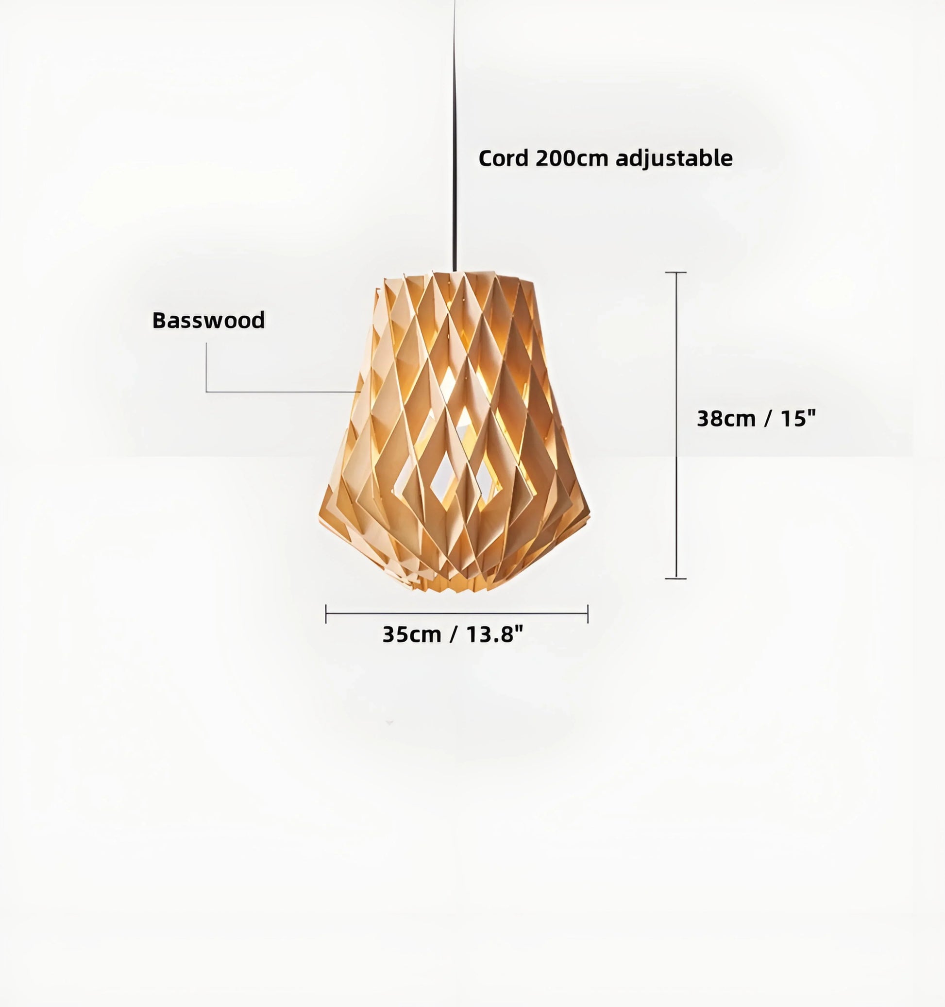 Soreluna Wood Pendant Light - Auraolight