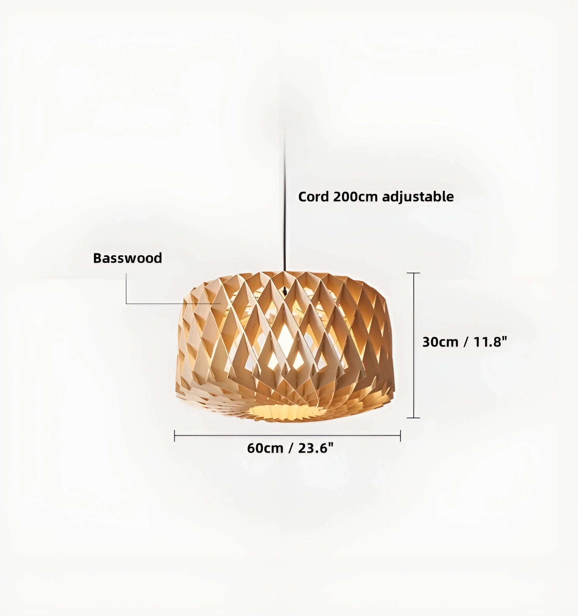 Soreluna Wood Pendant Light - Auraolight